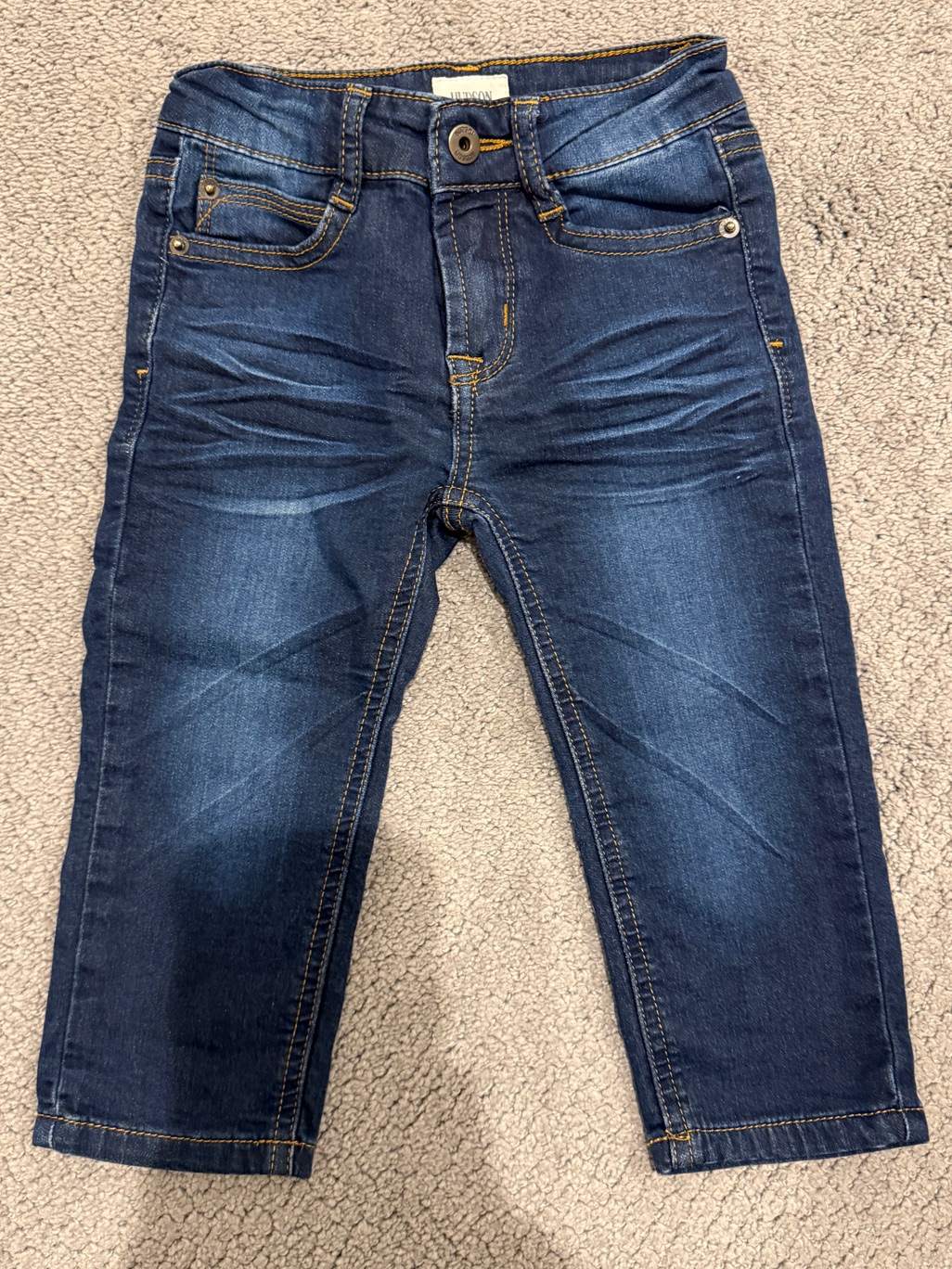 Hudson Jeans Boys Dark Blue Stretch Denim Pants